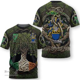 ScotsTee Shop Irish Wray Coat of Arms Irish T Shirt Family Crest Irish Is My Root T Shirt