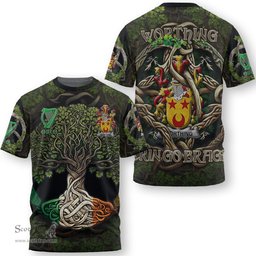 ScotsTee Shop Irish Worthing Coat of Arms Irish T Shirt Family Crest Irish Is My Root T Shirt