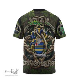 ScotsTee Shop Irish Wallis Coat of Arms Irish T Shirt Family Crest Irish Is My Root T Shirt
