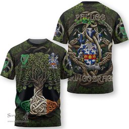 ScotsTee Shop Irish Palles Coat of Arms Irish T Shirt Family Crest Irish Is My Root T Shirt