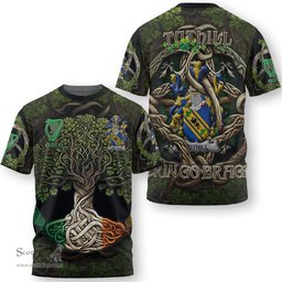 ScotsTee Shop Irish Tuthill Coat of Arms Irish T Shirt Family Crest Irish Is My Root T Shirt