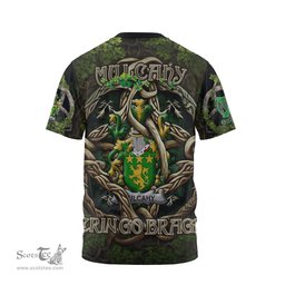 ScotsTee Shop Irish Mulcahy or O Mulcahy Coat of Arms Irish T Shirt Family Crest Irish Is My Root T Shirt