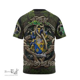 ScotsTee Shop Irish Shea or O Shee Coat of Arms Irish T Shirt Family Crest Irish Is My Root T Shirt