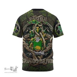 ScotsTee Shop Irish Rogan or O Rogan Coat of Arms Irish T Shirt Family Crest Irish Is My Root T Shirt