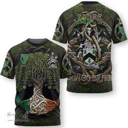 ScotsTee Shop Irish Shore Coat of Arms Irish T Shirt Family Crest Irish Is My Root T Shirt