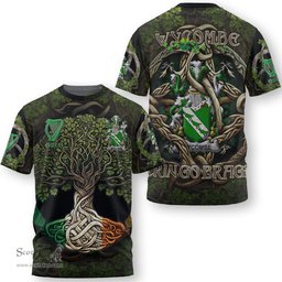 ScotsTee Shop Irish Wycombe Coat of Arms Irish T Shirt Family Crest Irish Is My Root T Shirt