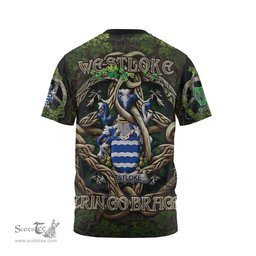 ScotsTee Shop Irish Westloke or Westlock Coat of Arms Irish T Shirt Family Crest Irish Is My Root T Shirt