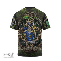 ScotsTee Shop Irish Wall Coat of Arms Irish T Shirt Family Crest Irish Is My Root T Shirt