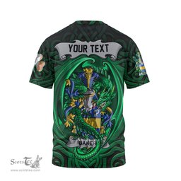 ScotsTee Shop Irish Baker Coat of Arms Irish T Shirt Family Crest Green Dragon Of Ireland T Shirt