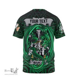 ScotsTee Shop Irish Aldwell Coat of Arms Irish T Shirt Family Crest Green Dragon Of Ireland T Shirt