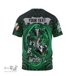 ScotsTee Shop Irish Collin Coat of Arms Irish T Shirt Family Crest Green Dragon Of Ireland T Shirt