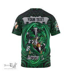 ScotsTee Shop Irish Clements Coat of Arms Irish T Shirt Family Crest Green Dragon Of Ireland T Shirt