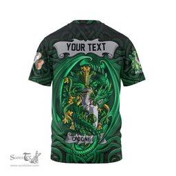 ScotsTee Shop Irish Connor or O Connor Sligo Coat of Arms Irish T Shirt Family Crest Green Dragon Of Ireland T Shirt