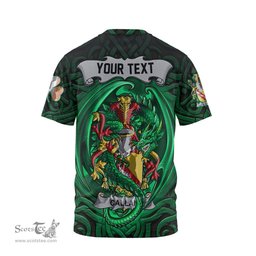 ScotsTee Shop Irish Callan or O Callan Coat of Arms Irish T Shirt Family Crest Green Dragon Of Ireland T Shirt