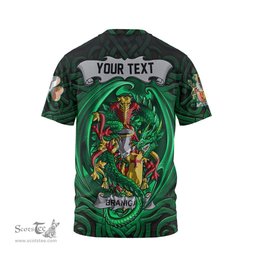 ScotsTee Shop Irish Branigan or O Branagan Coat of Arms Irish T Shirt Family Crest Green Dragon Of Ireland T Shirt