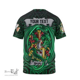 ScotsTee Shop Irish Cairnes Coat of Arms Irish T Shirt Family Crest Green Dragon Of Ireland T Shirt