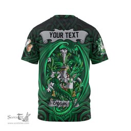 ScotsTee Shop Irish Connell or O Connell Coat of Arms Irish T Shirt Family Crest Green Dragon Of Ireland T Shirt