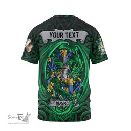 ScotsTee Shop Irish Conroy or O Mulconroy Coat of Arms Irish T Shirt Family Crest Green Dragon Of Ireland T Shirt