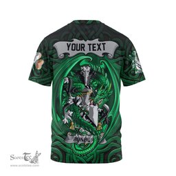 ScotsTee Shop Irish Bunbury Coat of Arms Irish T Shirt Family Crest Green Dragon Of Ireland T Shirt