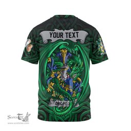 ScotsTee Shop Irish Crofton Coat of Arms Irish T Shirt Family Crest Green Dragon Of Ireland T Shirt