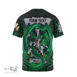 ScotsTee Shop Irish Cuffe Coat of Arms Irish T Shirt Family Crest Green Dragon Of Ireland T Shirt