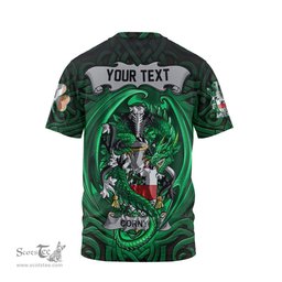 ScotsTee Shop Irish Cornyn or O Cornyn Coat of Arms Irish T Shirt Family Crest Green Dragon Of Ireland T Shirt