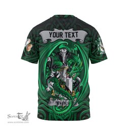 ScotsTee Shop Irish Evers Coat of Arms Irish T Shirt Family Crest Green Dragon Of Ireland T Shirt