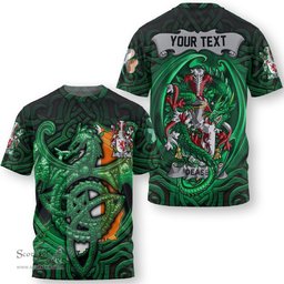 ScotsTee Shop Irish Dease Coat of Arms Irish T Shirt Family Crest Green Dragon Of Ireland T Shirt