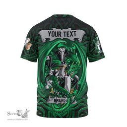 ScotsTee Shop Irish Erskine Coat of Arms Irish T Shirt Family Crest Green Dragon Of Ireland T Shirt