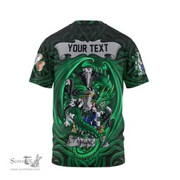 ScotsTee Shop Irish Hand or McClave Coat of Arms Irish T Shirt Family Crest Green Dragon Of Ireland T Shirt