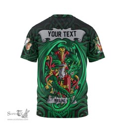 ScotsTee Shop Irish Feeney or O Feney Coat of Arms Irish T Shirt Family Crest Green Dragon Of Ireland T Shirt