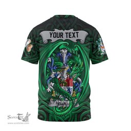 ScotsTee Shop Irish Gara or O Gara Coat of Arms Irish T Shirt Family Crest Green Dragon Of Ireland T Shirt