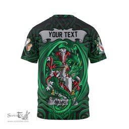 ScotsTee Shop Irish Gilmore Coat of Arms Irish T Shirt Family Crest Green Dragon Of Ireland T Shirt