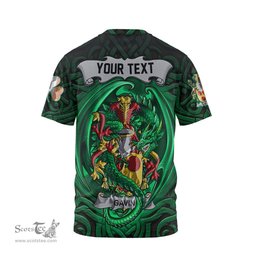ScotsTee Shop Irish Gavin or O Gavan Coat of Arms Irish T Shirt Family Crest Green Dragon Of Ireland T Shirt