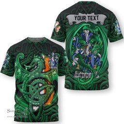 ScotsTee Shop Irish McFadden or McFadyen Coat of Arms Irish T Shirt Family Crest Green Dragon Of Ireland T Shirt