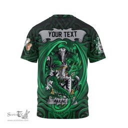 ScotsTee Shop Irish Maxwell Coat of Arms Irish T Shirt Family Crest Green Dragon Of Ireland T Shirt