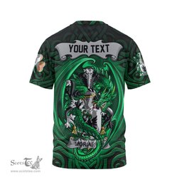 ScotsTee Shop Irish Moriarty or O Moriarty Coat of Arms Irish T Shirt Family Crest Green Dragon Of Ireland T Shirt