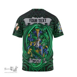 ScotsTee Shop Irish Hartigan or O Hartagan Coat of Arms Irish T Shirt Family Crest Green Dragon Of Ireland T Shirt