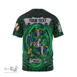 ScotsTee Shop Irish Knox Coat of Arms Irish T Shirt Family Crest Green Dragon Of Ireland T Shirt