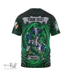 ScotsTee Shop Irish Hassett or Hasset Coat of Arms Irish T Shirt Family Crest Green Dragon Of Ireland T Shirt