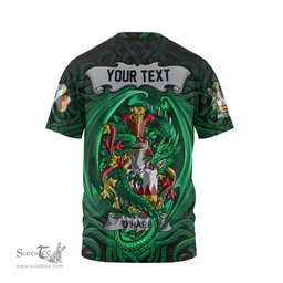 ScotsTee Shop Irish Hare or O Hare Coat of Arms Irish T Shirt Family Crest Green Dragon Of Ireland T Shirt