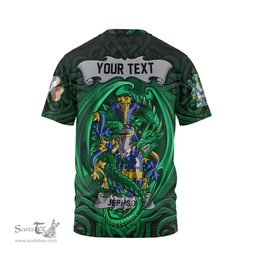 ScotsTee Shop Irish Jephson Coat of Arms Irish T Shirt Family Crest Green Dragon Of Ireland T Shirt