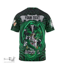 ScotsTee Shop Irish McAlindon or McAlindem Coat of Arms Irish T Shirt Family Crest Green Dragon Of Ireland T Shirt