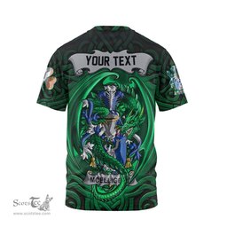 ScotsTee Shop Irish McElligott Coat of Arms Irish T Shirt Family Crest Green Dragon Of Ireland T Shirt