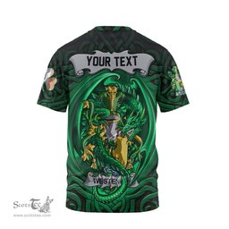 ScotsTee Shop Irish Westenra Coat of Arms Irish T Shirt Family Crest Green Dragon Of Ireland T Shirt