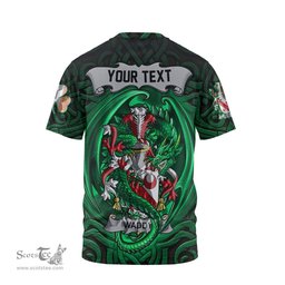 ScotsTee Shop Irish Waddy Coat of Arms Irish T Shirt Family Crest Green Dragon Of Ireland T Shirt