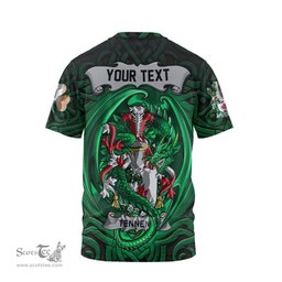 ScotsTee Shop Irish Tennent Coat of Arms Irish T Shirt Family Crest Green Dragon Of Ireland T Shirt