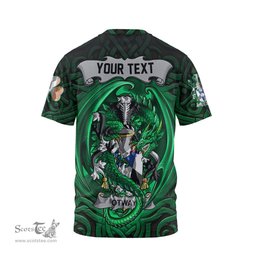 ScotsTee Shop Irish Otway Coat of Arms Irish T Shirt Family Crest Green Dragon Of Ireland T Shirt