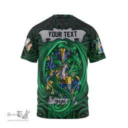 ScotsTee Shop Irish Terry Coat of Arms Irish T Shirt Family Crest Green Dragon Of Ireland T Shirt