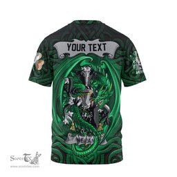 ScotsTee Shop Irish Neilan or O Neylan Coat of Arms Irish T Shirt Family Crest Green Dragon Of Ireland T Shirt